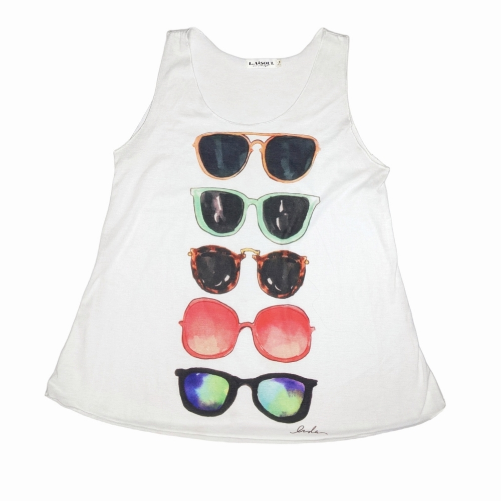 LA SOUL Sunglasses Graphic Tank Sz S/M